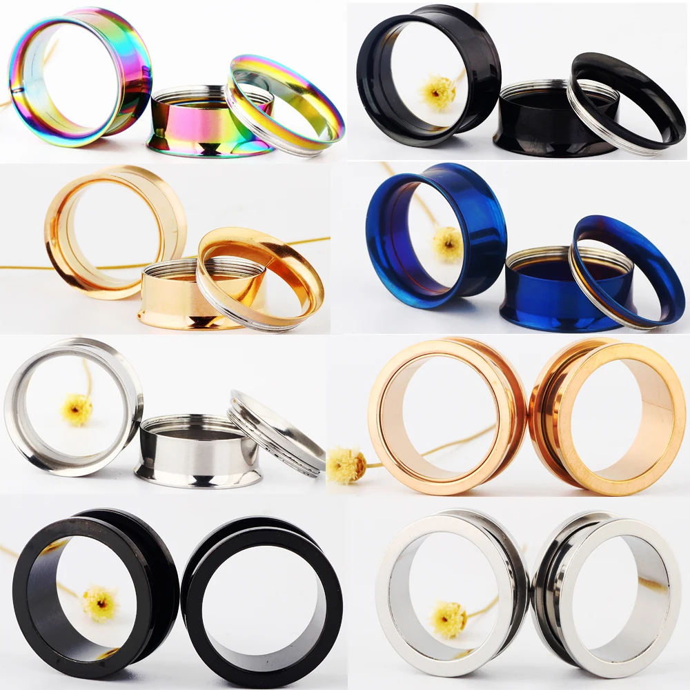 1 шт., туннель из нержавеющей стали 316L для пирсинга