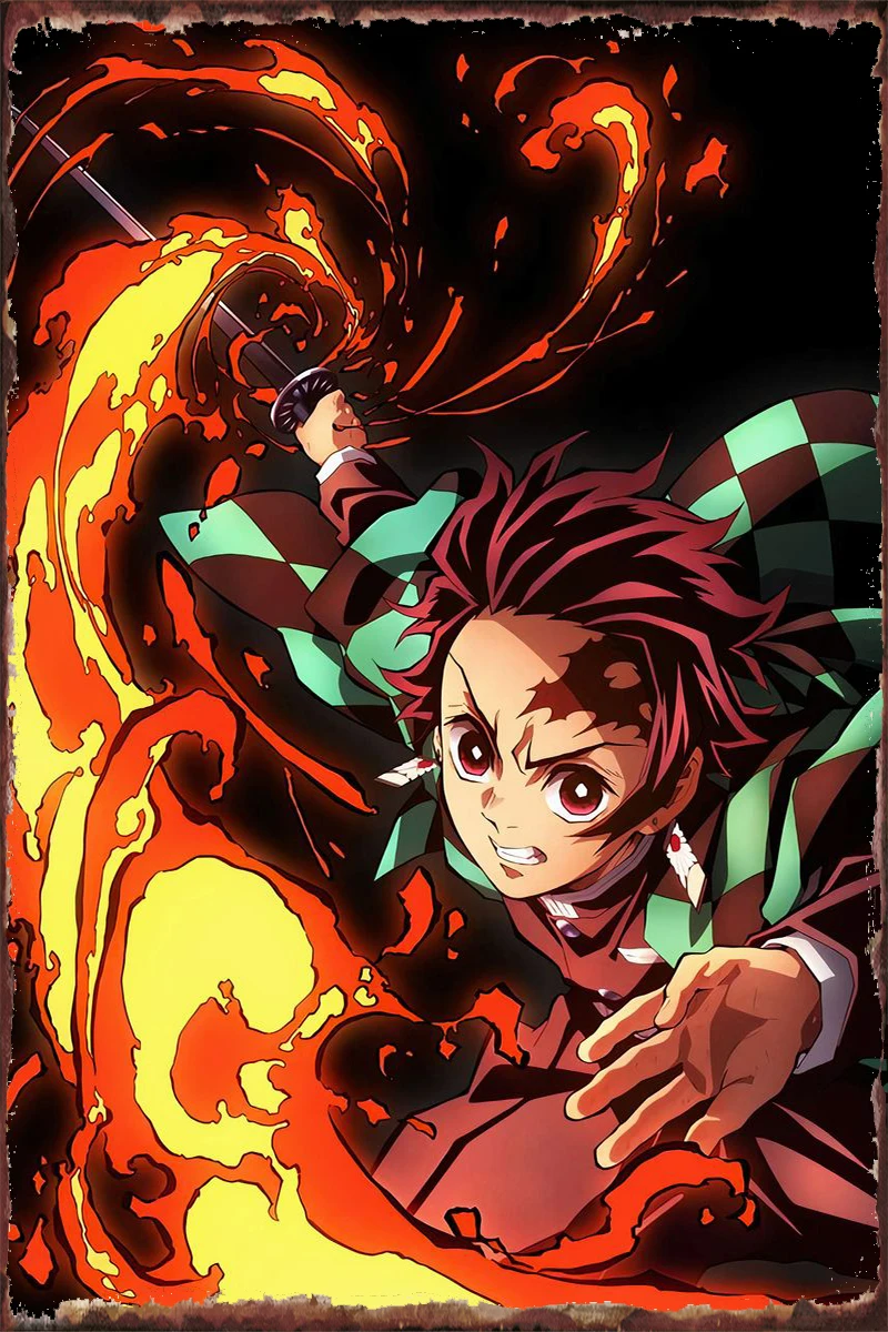 

Demon Slayer Tin Plates Wall Decor Room Decoration Retro Vintage Metal Sign Tin Sign For Art Cafe Pub Home Club Man Cave