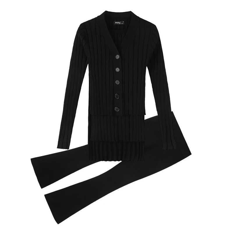 

Korean Sweater Knitted Suit Casual Luxury 2 Piece Set Women Women's Sweater Ensemble Femme 2 Pieces Jupe Women Two Piece Outfits