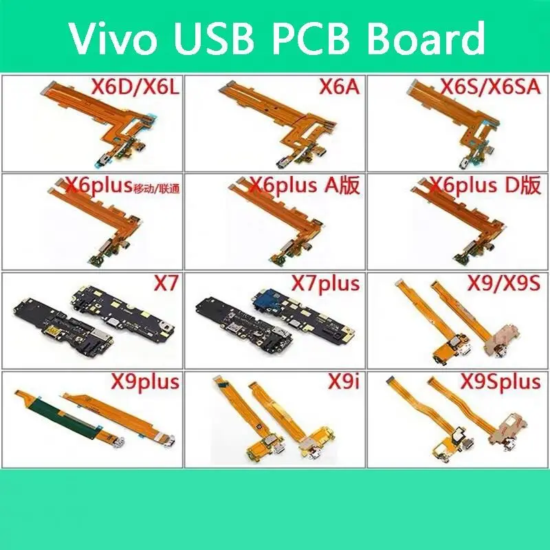 

VIVO X6D X6SA X6PLUS X7 X7P X9S X9P X9i X9SP USB Charging Flex Cable MIC Headphone Jack Motherboard Repair Vibrating Motor FPC