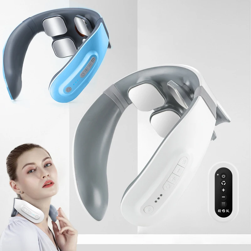 

Electric Tens Pulse Back Massage And Neck Massager Far Infrared Pain Relief Tool Health Care Relaxation For Cervical Masajeador