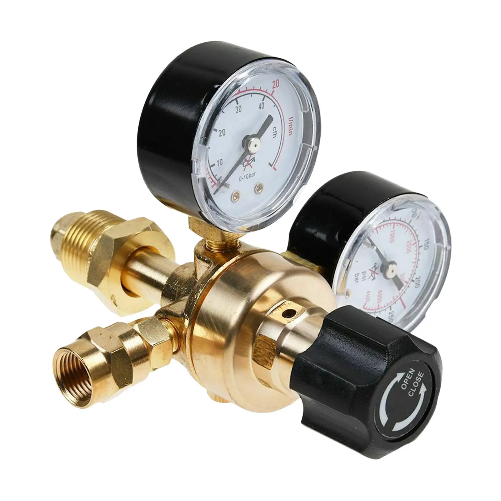 New Flow Meter Pressure Regulator Argon CO2 Reducer Reducing Valve Welding Gas Black |