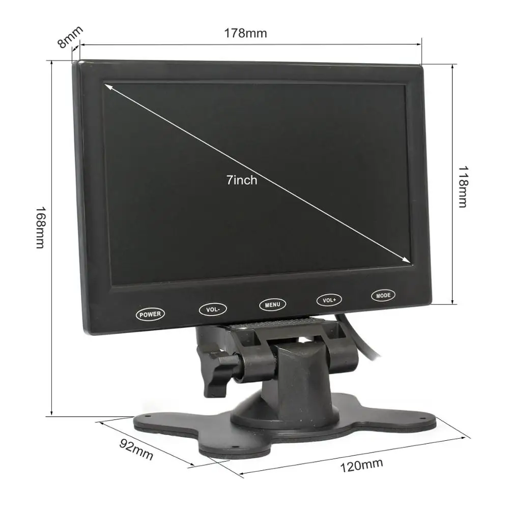SMALUCK 7 &quotЖК сенсорная кнопка ультра тонкий экран монитор заднего вида автомобиля