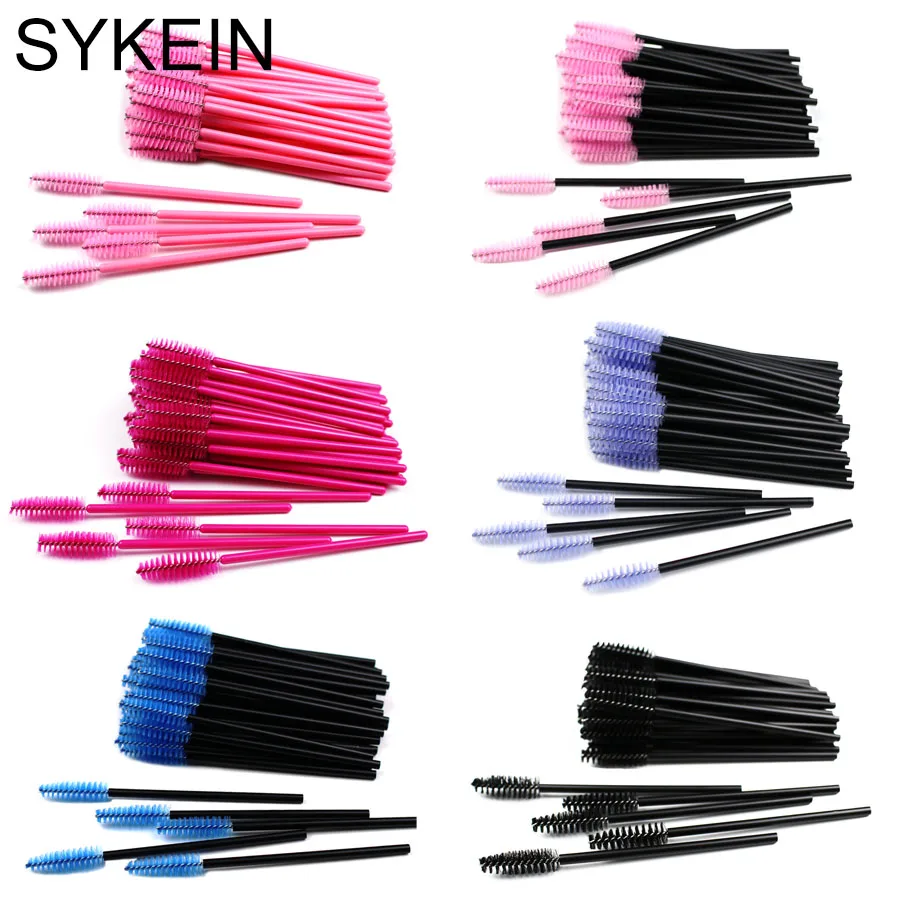 

25/50 PCS Disposable Nylon Brushes for Eyelashes Eyebrow Colorful Brush Applicator Cosmetic Brushes Eyelash Extension Tool