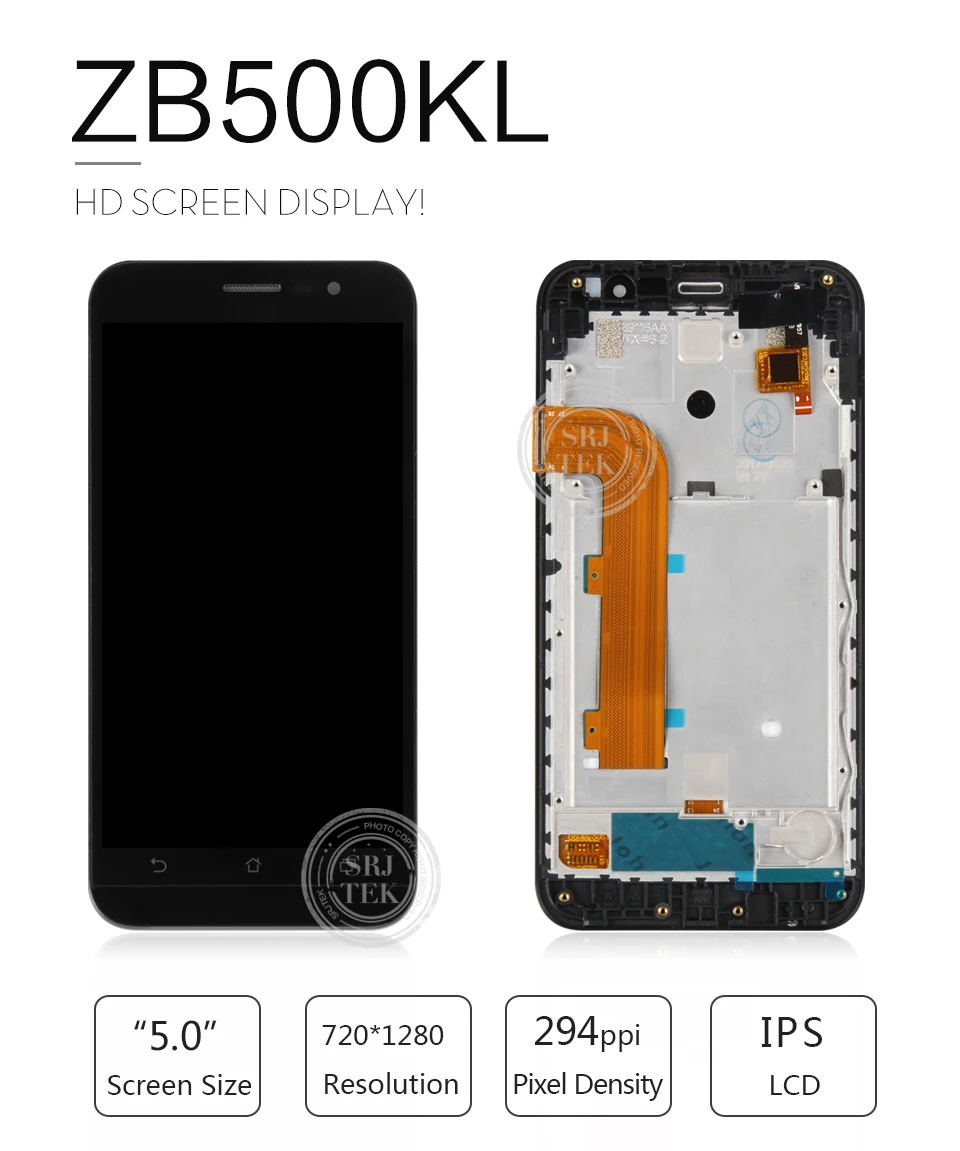 Srjtek для ASUS Zenfone Go ZB500KL lcd X00AD lcd панель сенсорный экран Сенсорное стекло сборка 5," 1280x720 для ZB500KL дисплей