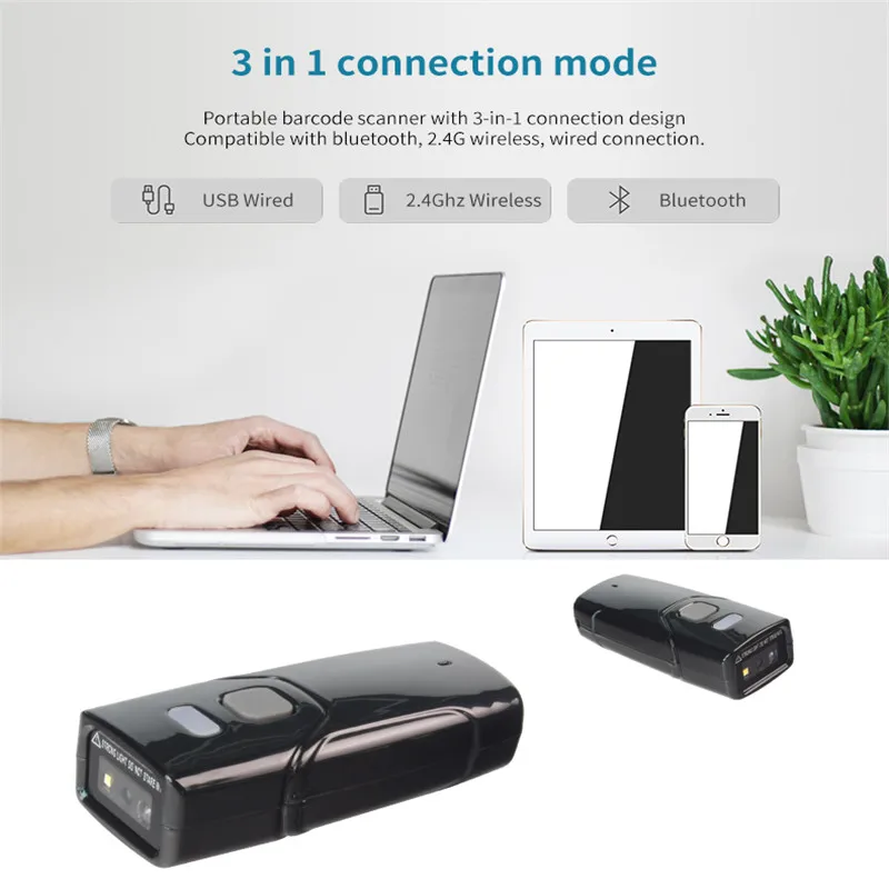 Новый портативный сканер штрих-кода экономичный Bluetooth 1D CCD 2D считыватель