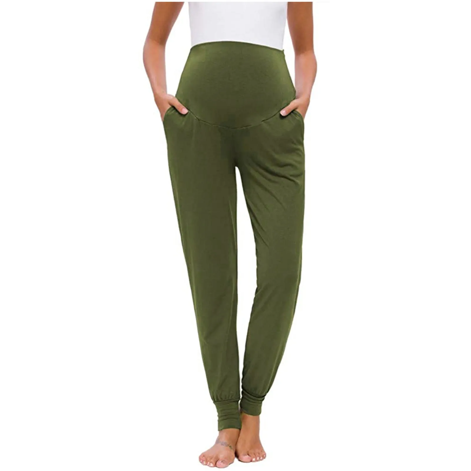 

Женские повседневные однотонные брюки кэжуал цветные эластичные удобные узкие брюки с эластичной резинкой на талии Pantalon A40