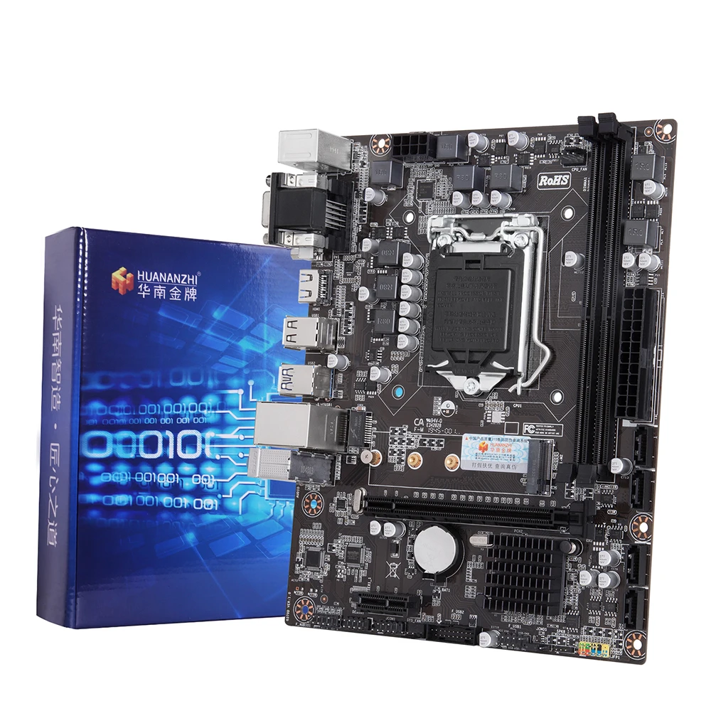 

Материнская плата HUANANZHI для компьютера, двойные каналы DRR4 32G USB 3,0 M.2 NVME, десктопная материнская плата для ЦП серии LGA 1151 6/7/8/9
