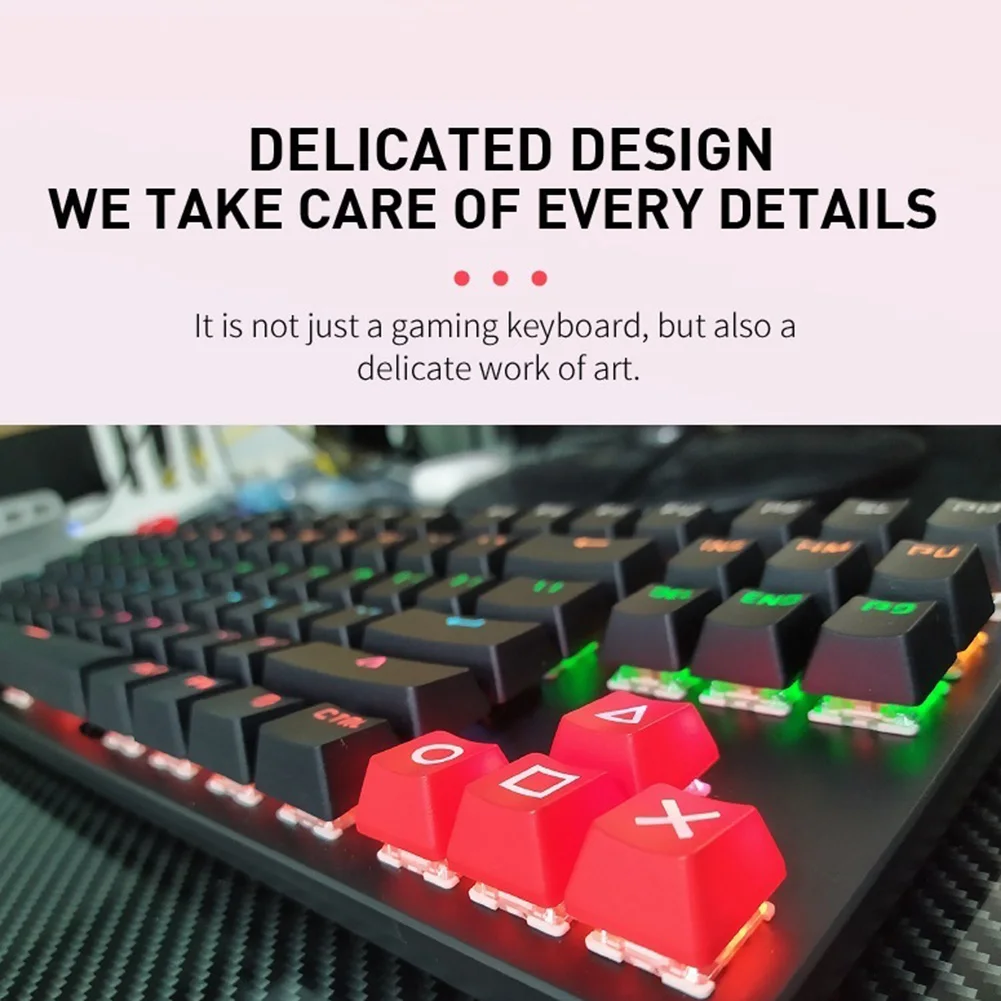 

Mechanical Gaming Keyboard Blue Switch 87-Key USB Wired Keyboard for PC Switches Backlit Keyboard For Gamer