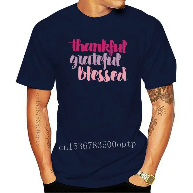 

New Women Thankful Grateful Blessed Fashion Clothing Thanksgiving Womens Female Graphic T Shirt T-Shirt Tee Shirt Tees T-shirts