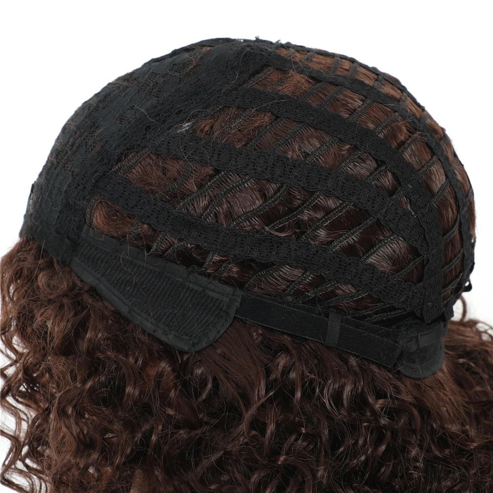 

24 Inch Jerry Curly Hair Synthetic Wigs For Black Women Heat Resistant Fiber Synthetic Hair Kinky Curly Wig Burgundy Blonde