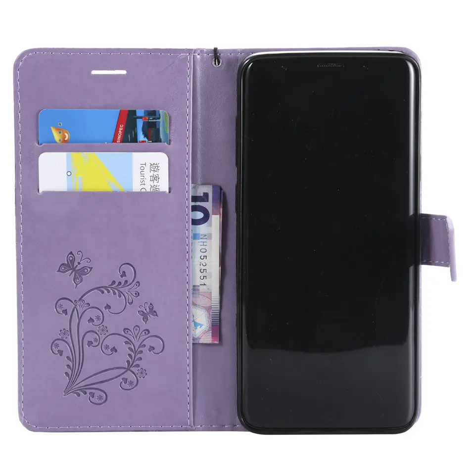 Кожаный флип-чехол для Samsung galaxy S9 S8 A6 A8 Plus j3 j4 j5 j6 j7 2017 j2Pro 2018 A3 A5 2016 чехол-бабочка