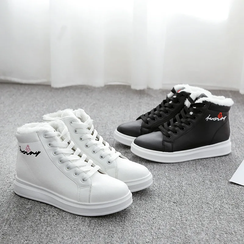 Fujin Snow Boots Female New Dropshipping Korean Version Short Tube Student Slip Belt Winter Plus Velvet Warm Cotton Shoes | Обувь