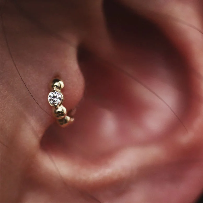

925 Sterling Silver Super Small Ear Bone Zircon Fresh Korean Mini Stud Earrings For Women's Cute Earings Gothic Unusual Jewelry