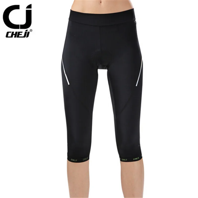 Женский велосипед CHEJI брюки черные гелевые 3D с подкладкой плотные размеры одежда