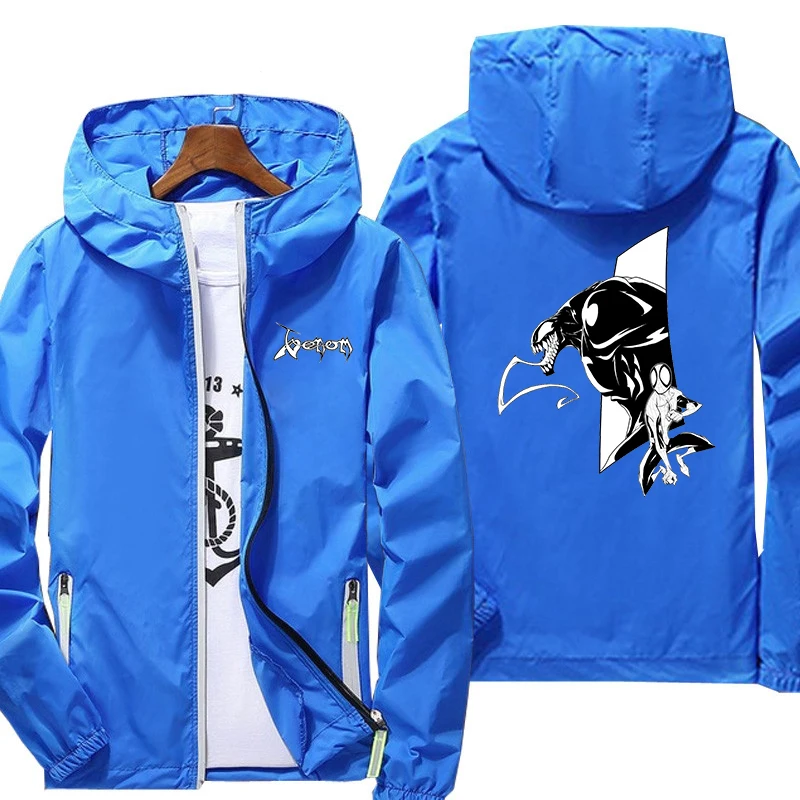 Водонепроницаемая спортивная куртка с капюшоном принтом | Мужская одежда