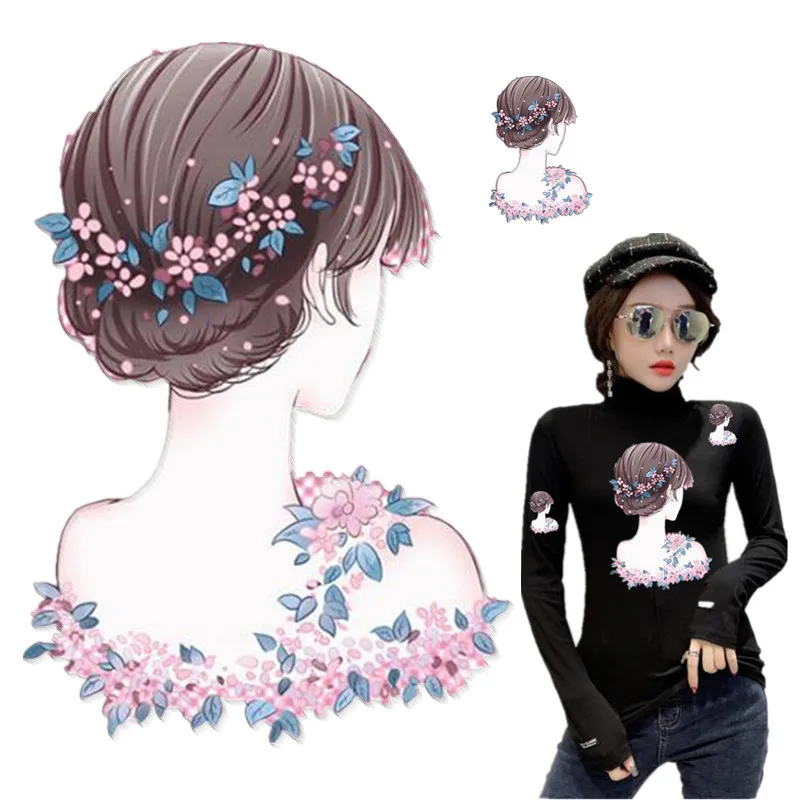 Нашивка странные вещи ПВХ милые женские железные переводные наклейки для одежды