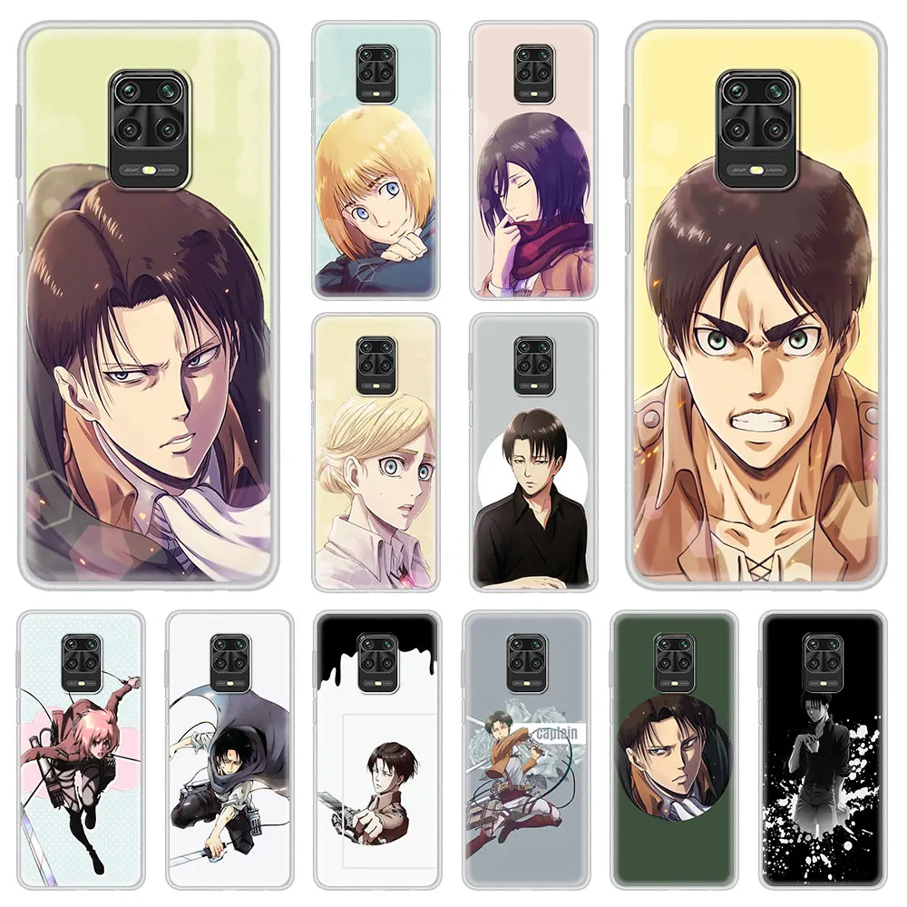 

Phone Case For Xiaomi Redmi Note 9S 8 8T 9 Pro 7 8 Pro 7A 8A 9A 9C K30 K20 Silicon Matte Shell Cover anime Attack On Titan girl