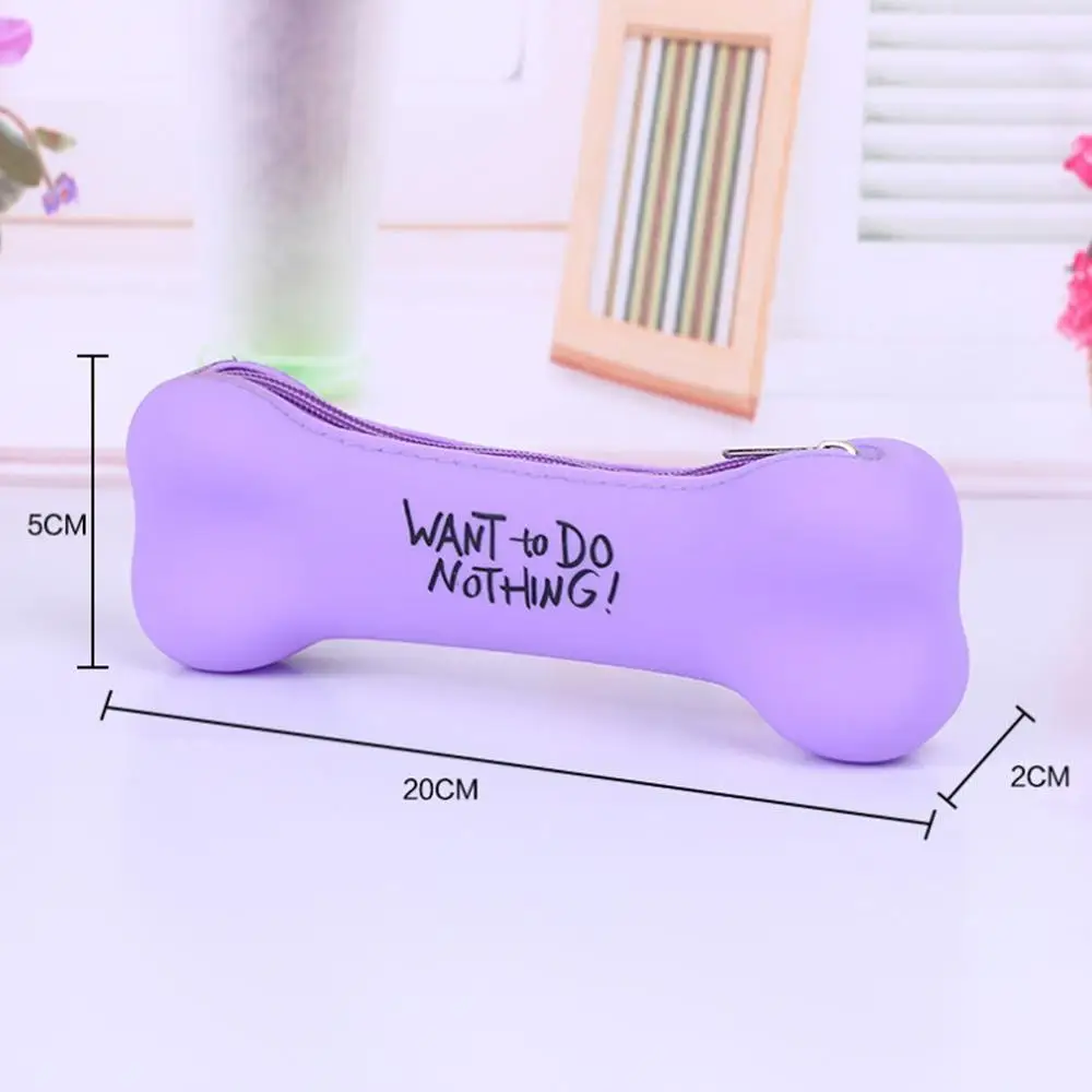 Чехол для карандаша с ручкой в форме кости канцелярские сумки на молнии хранения