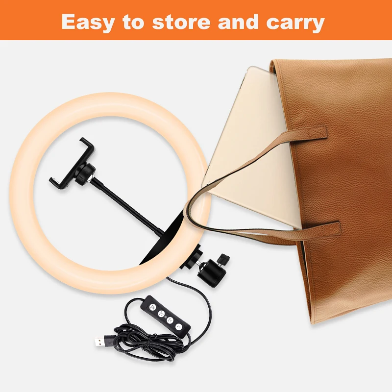 10 дюймов кольцевой светильник с со съемной домашние тапочки изображением головы