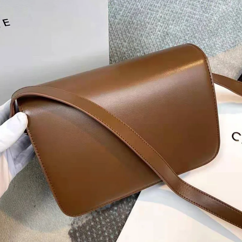 

High-end luxury design bag for women cowhide fashion simple shoulder bag women's classic victory door bags