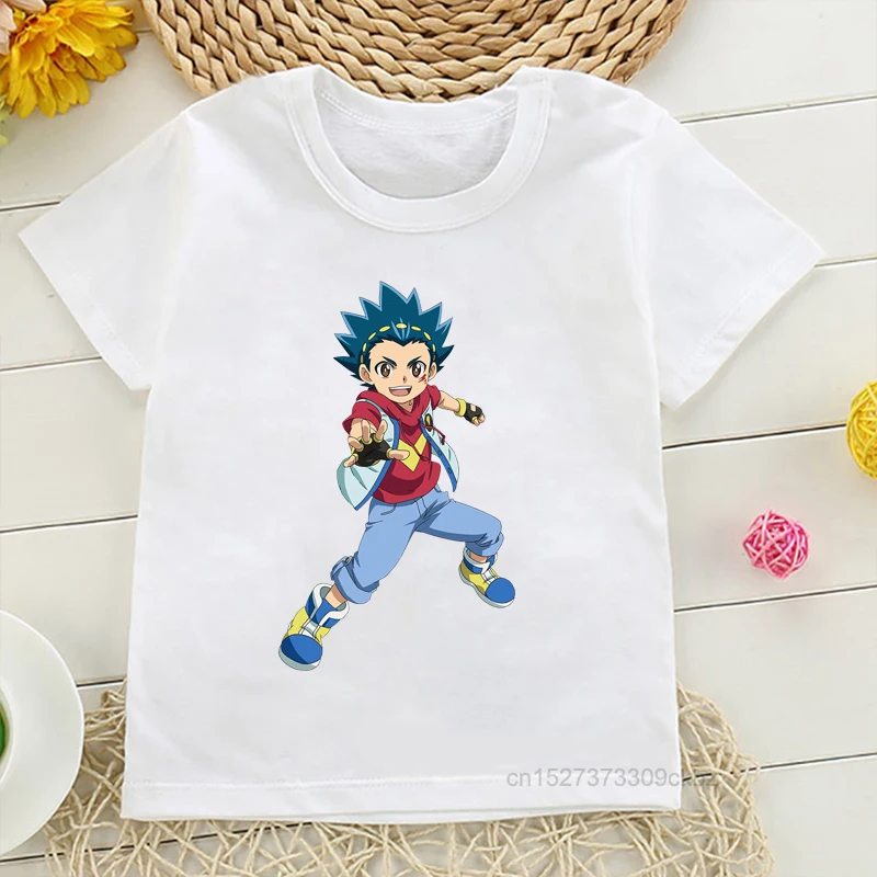Купи T-shirts For Boys Anime Beyblade Burst Cartoon Print Boy Clothes Summer Kids Tshirt Children Clothing Shirt Tops за 205 рублей в магазине AliExpress
