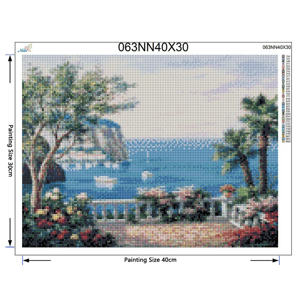 Beauty Life Алмазная вышивка морской пейзаж горный город объемная 3D DIY алмазная