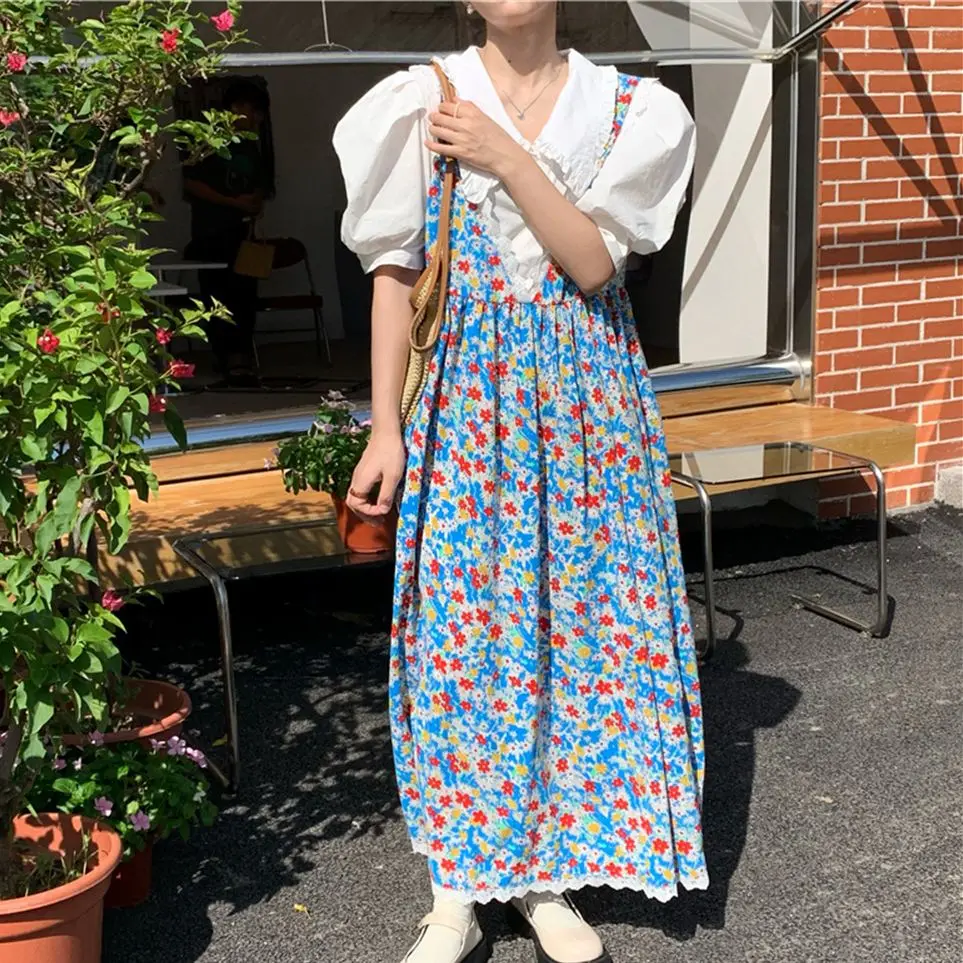 

Alien Kitty Femme Vintage Floral A-Line Slip Dress No Shirt 2021 Printed Retro Slim Chic Hot Summer Women Long Dress Vestidos