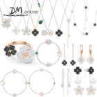 Рождественские подарки на Новый год 2022, Модный женский ювелирный магазин Swa, ювелирные изделия с австрийскими кристаллами, Очаровательное ожерелье с клевером на удачу, ювелирные изделия