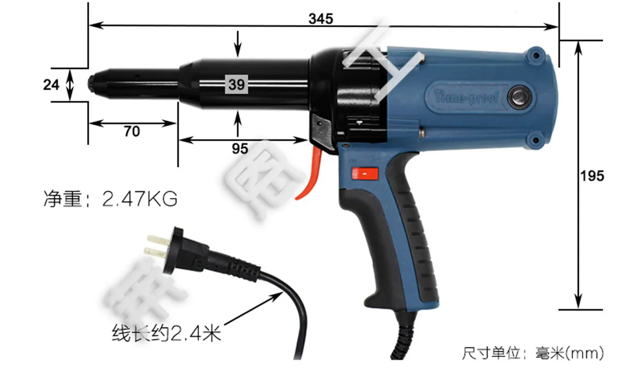 

High quality TAC_500 Electric Blind Rivets Gun Riveting Tool Electrical Power Tool 400W 220V For 3.2-5.0mm High Quality