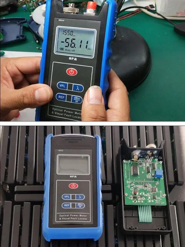 2 in 1 fuctions TM203N-A-V10 FC SC VFL Power Meter 10mw VFL 650nm & OPM Optical Power Meter 6 wavelength -70~+10dBm -50～+26dBm