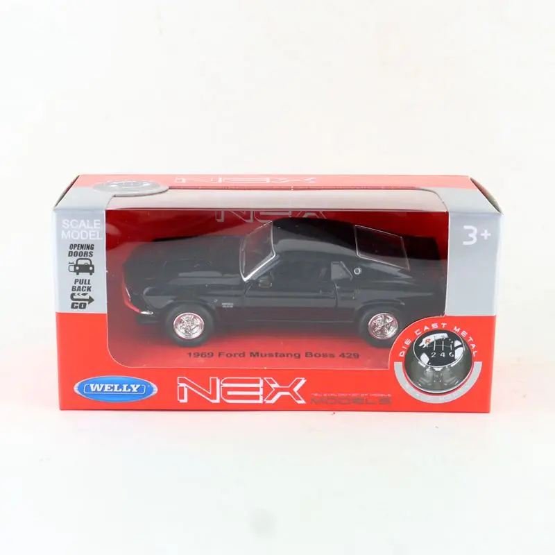 WELLY игрушка/модель литая автомобиля/Масштаб 1:36/1969 Ford Mustang Boss 429 игрушка/тяговый