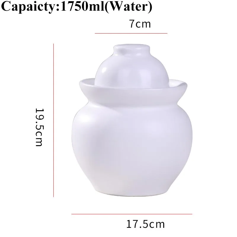 D(1750ml) Китайская керамическая банка для маринованный овощ, утолщенная керамика, маленькие банки для солений, ночные пятна, маринованный овощ, Капустная бутылка, пищевой герметичный контейнер - Цвет: D(1750ml)