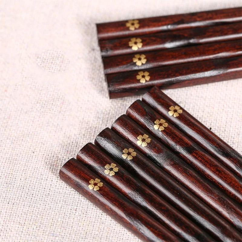 

Wooden Chopsticks Classic Japanese Natural Wood Chinese Foods Tableware Chop sticks 5 Pair/Sets