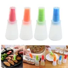 Портативная силиконовая бутылочка для барбекю с щеточкой, искусственные кисти, жидкое масло, кондитерские изделия для кухни, инструмент для выпечки, барбекю, кухонные инструменты для барбекю