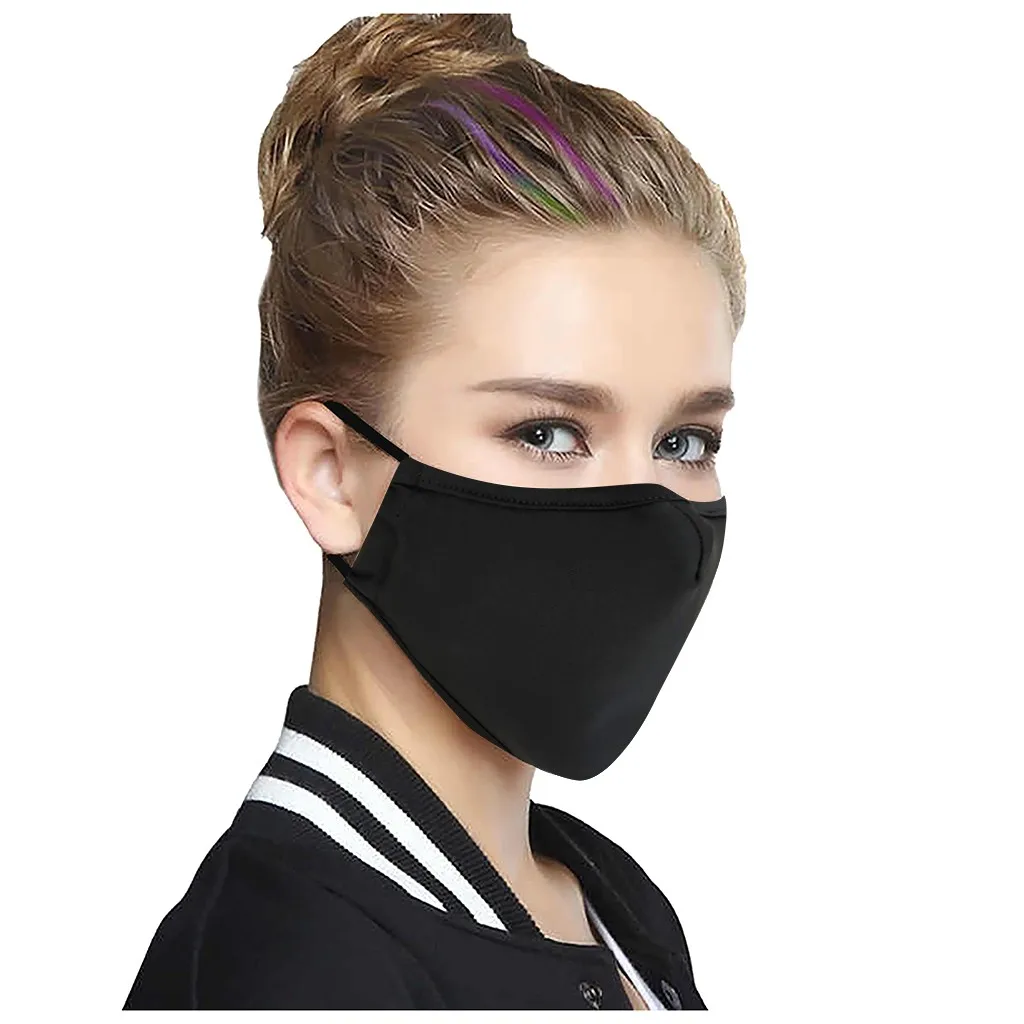 

1PCS Polyester Washable Reusable Face Mask Fashion Print Adult Breathing Adjustable Mouth Cover Mouth Mask With Design Masque