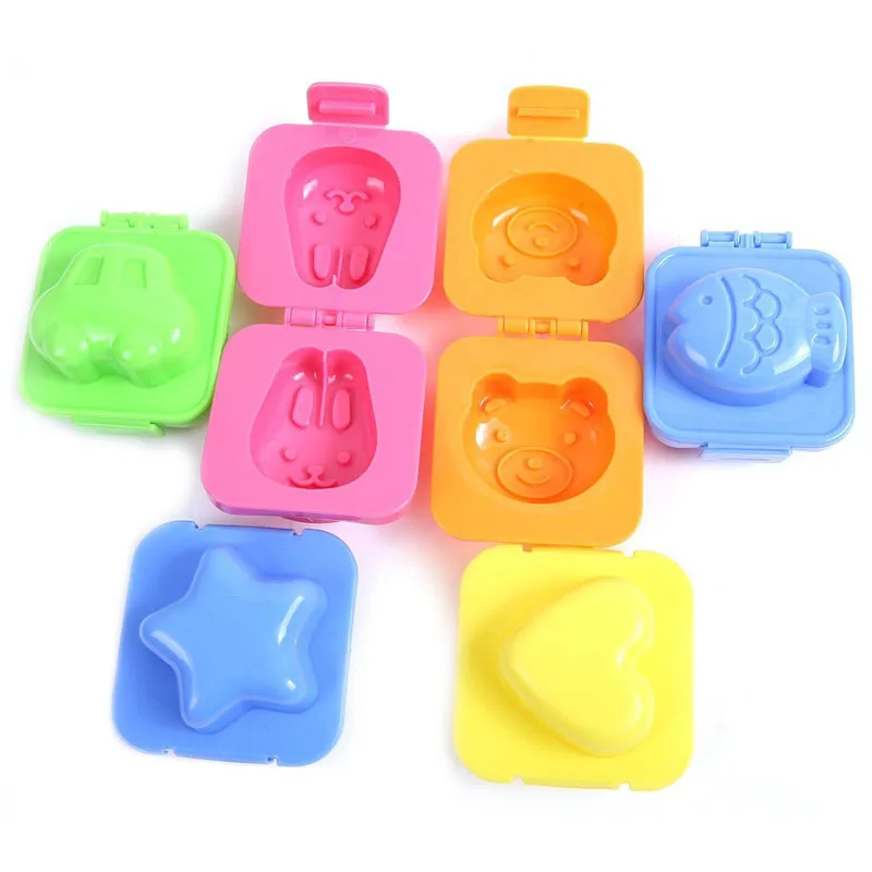 

6Pcs Boiled Egg Sushi Rice Mold Mould Bento Maker Sandwich Cutter Moon Cake Decorating Decoration Kitchen Tools FHJ889