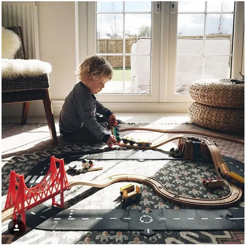 Детский игровой коврик дорожный ковер головоломка игрушки сделай сам гибкий