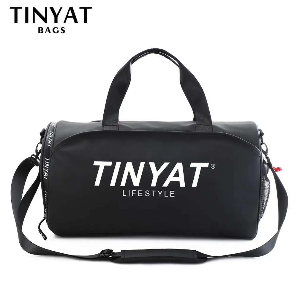 TINYAT Большая вместительная мужская дорожная сумка из искусственной кожи