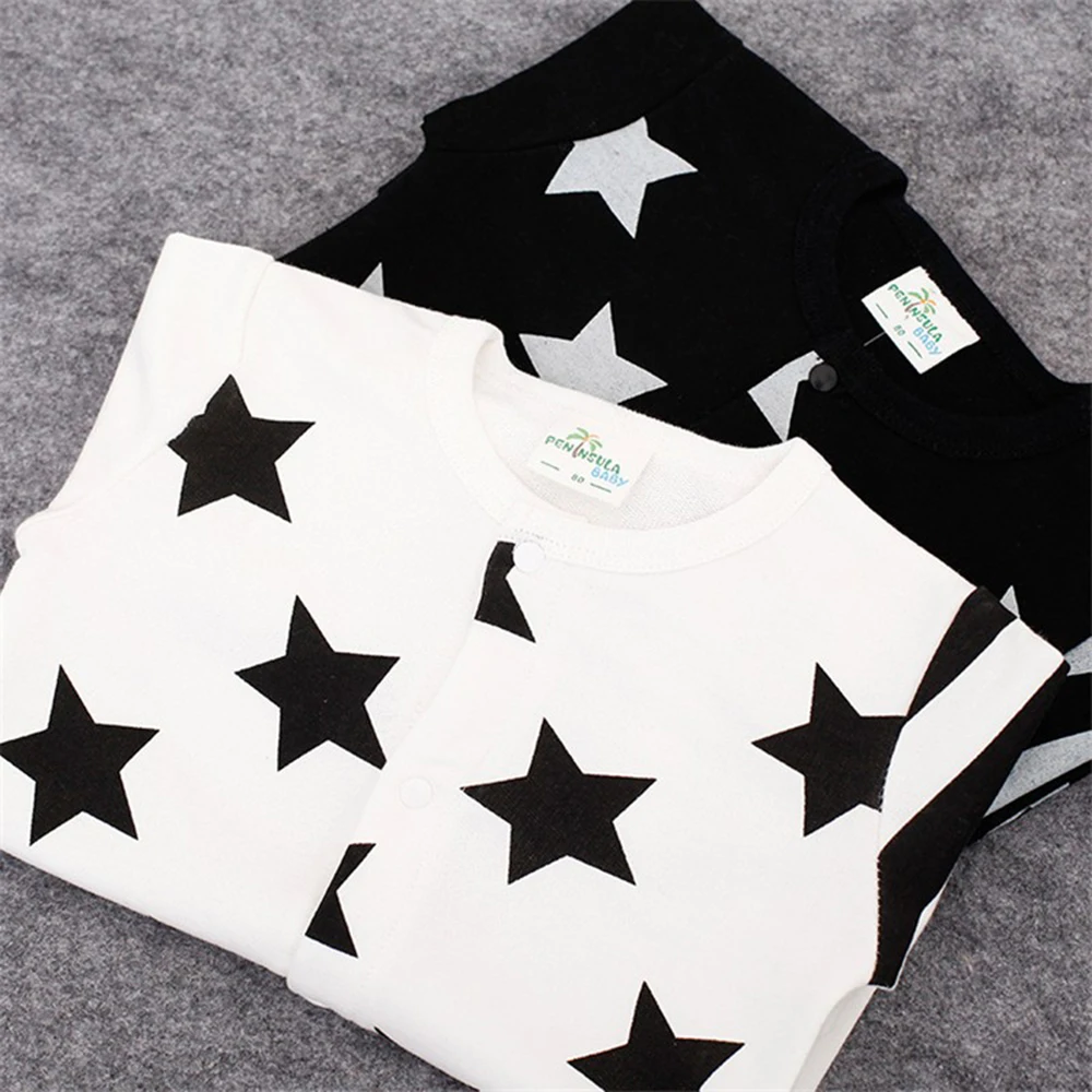 Stars Romper Spring Autumn Fashion Newborn Baby Clothes Infant Boys Girls Rompers Long Sleeve Coveralls Roupas De Bebe Unisex | Детская