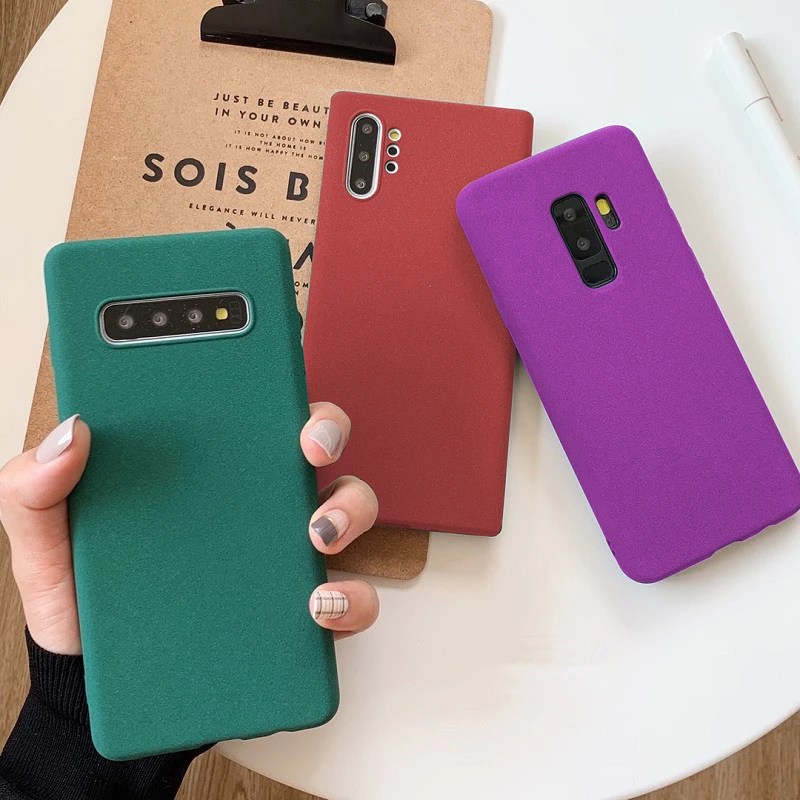 Мягкий матовый чехол ZUOEKAI для Samsung Galaxy Note 10 S8 S9 S10 S20 Plus силиконовый простой
