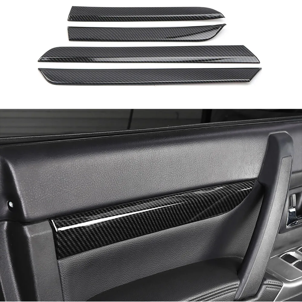 

4 шт углеродного волокна Цвет внутренняя отделка двери Крышка правая передняя фара противотуманная фара для Mitsubishi Outlander Pajero V93/V97 2007-2020 интерьер модификация автомобиля авто запчасти