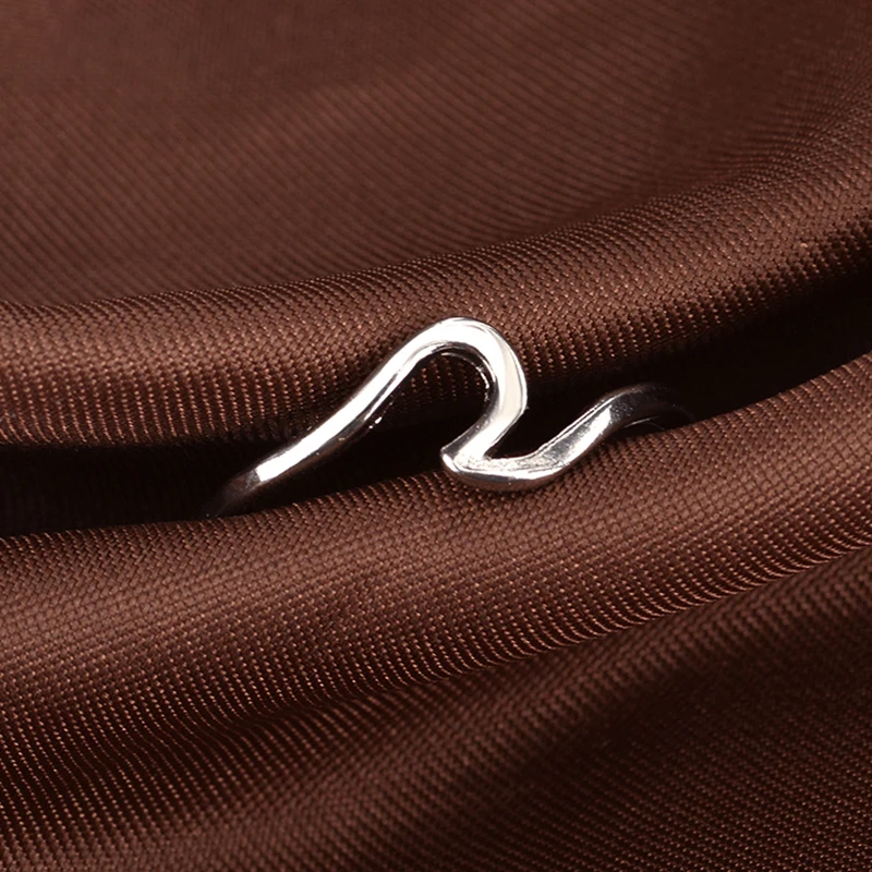 Простые волнистые кольца для женщин пара розовое золото свадебные ювелирные