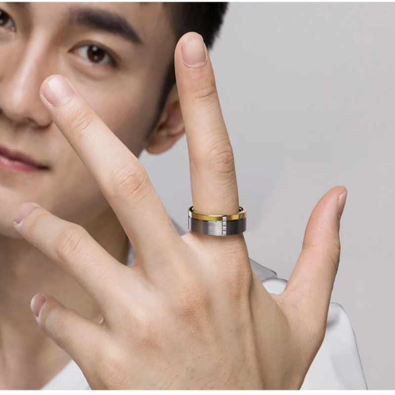 Мужские кольца 2021 ширина 8 мм кольцо из карбида вольфрама с 4 шт. кубического