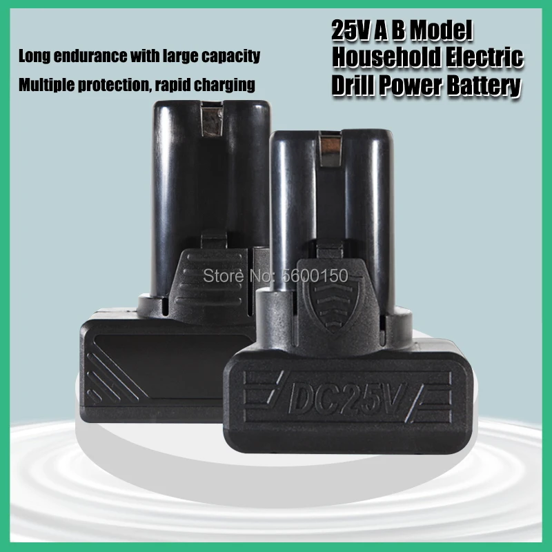 

25V Lithium Battery Screwdriver Electric Drill Battery Cordless Screwdriver Charger Battery For Power Tools