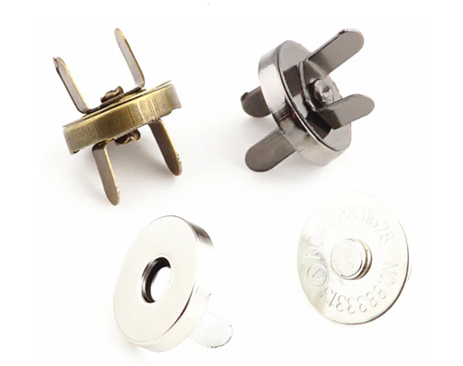 

5 Sets of Various Luggage Hardware Wallet Buckles 14 Mm 18 Mm Button Metal Buckle Thick Magnetic Automatic Adsorption Buckle