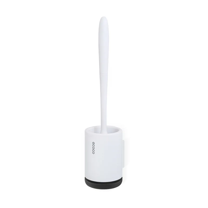 

TPR Rubber Head Holder Cleaning Brush Toilet long-handled soft bristles brush free punching wall-mounted household New Year