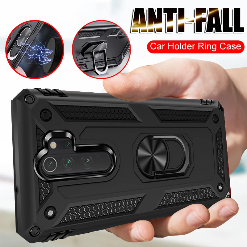 Роскошный бронированный металлический чехол с кольцом для телефона Xiaomi Redmi 7A Note 7