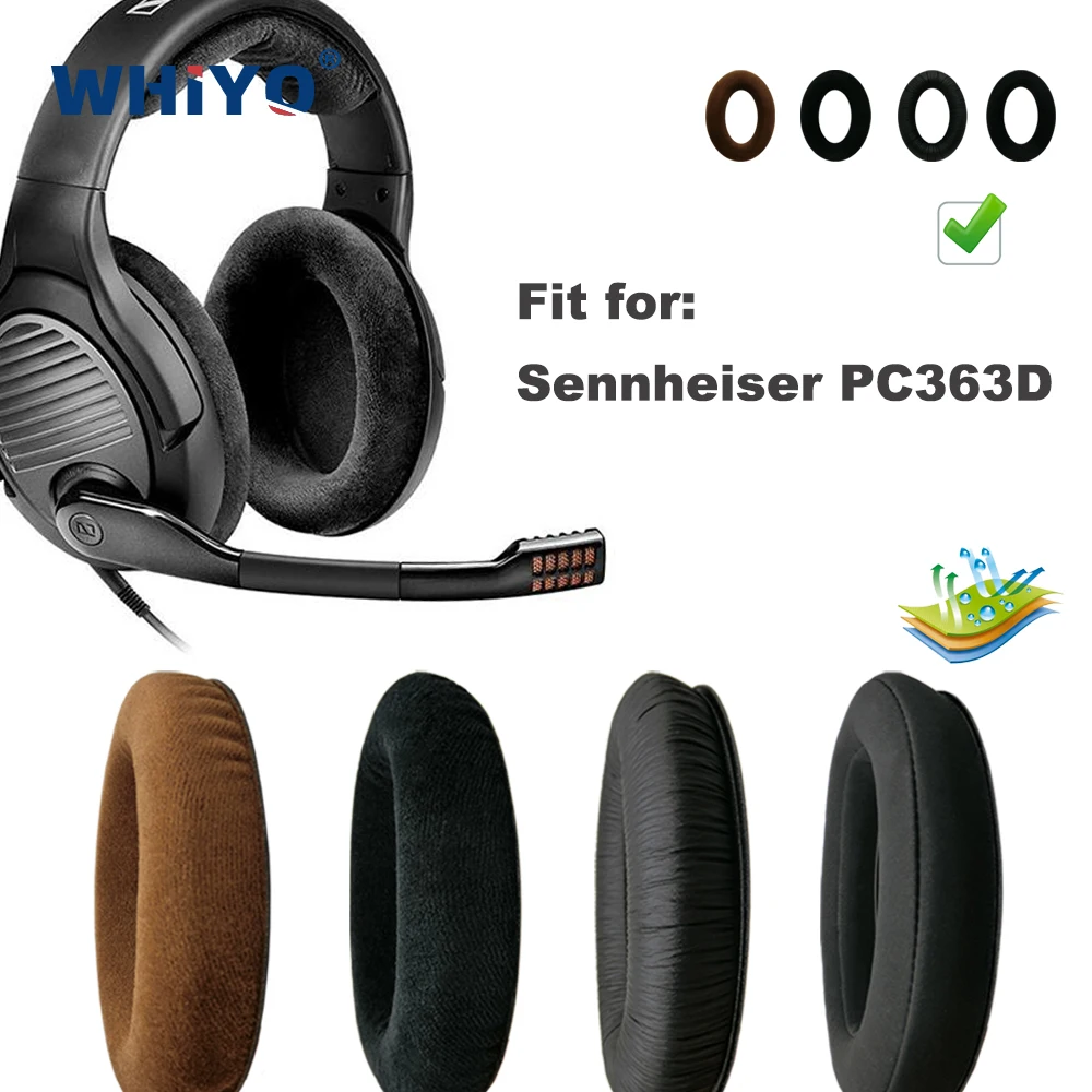 

Replacement Ear Pads for Sennheiser PC363D PC 363D 363 D Headset Parts Leather Earmuff Earphone Sleeve Cover