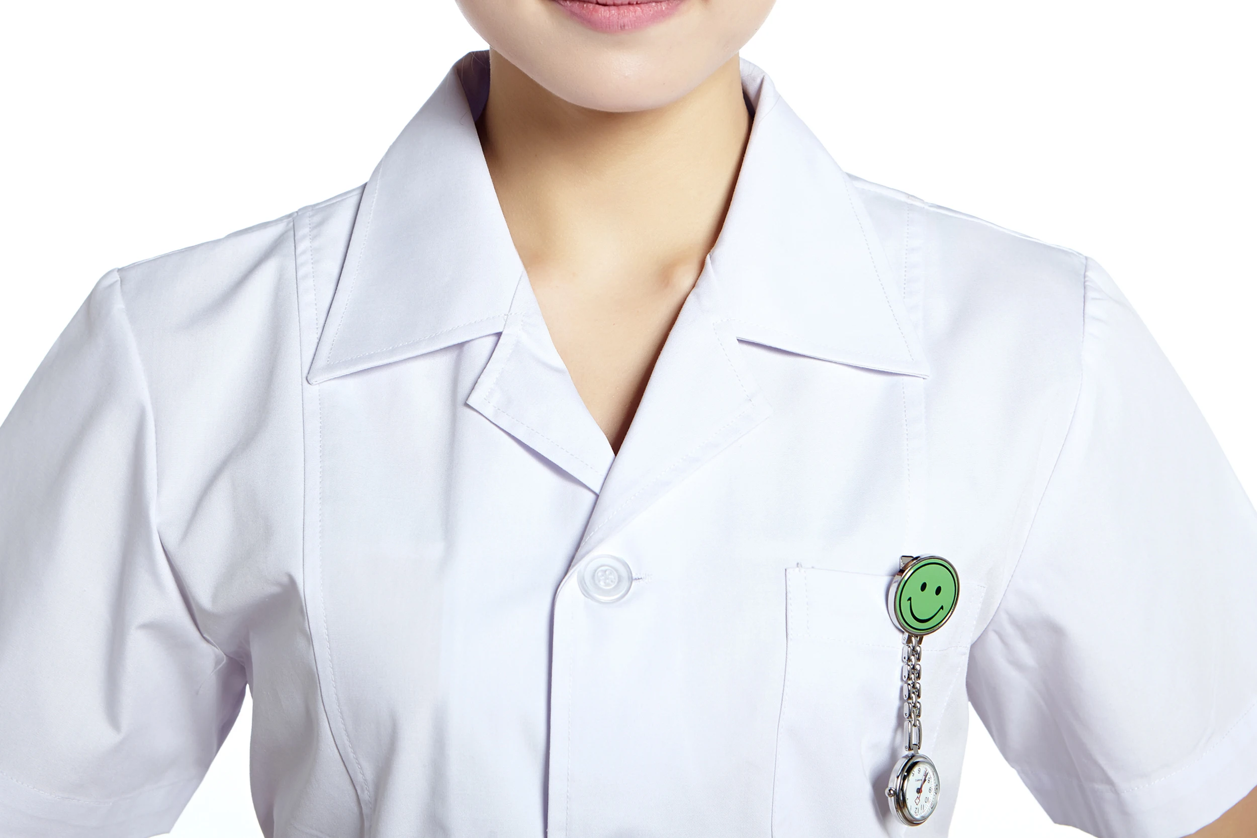 Белая лабораторная куртка для женщин с коротким рукавом униформа медсестер